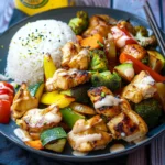 Air Fryer Hibachi Chicken and Vegetables