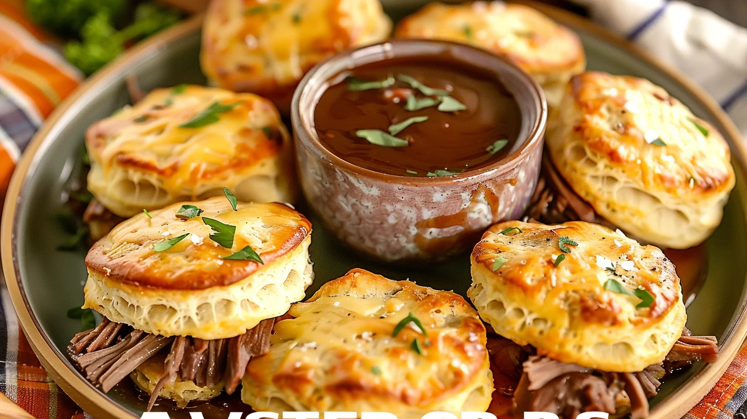 Baked French Dip Biscuits