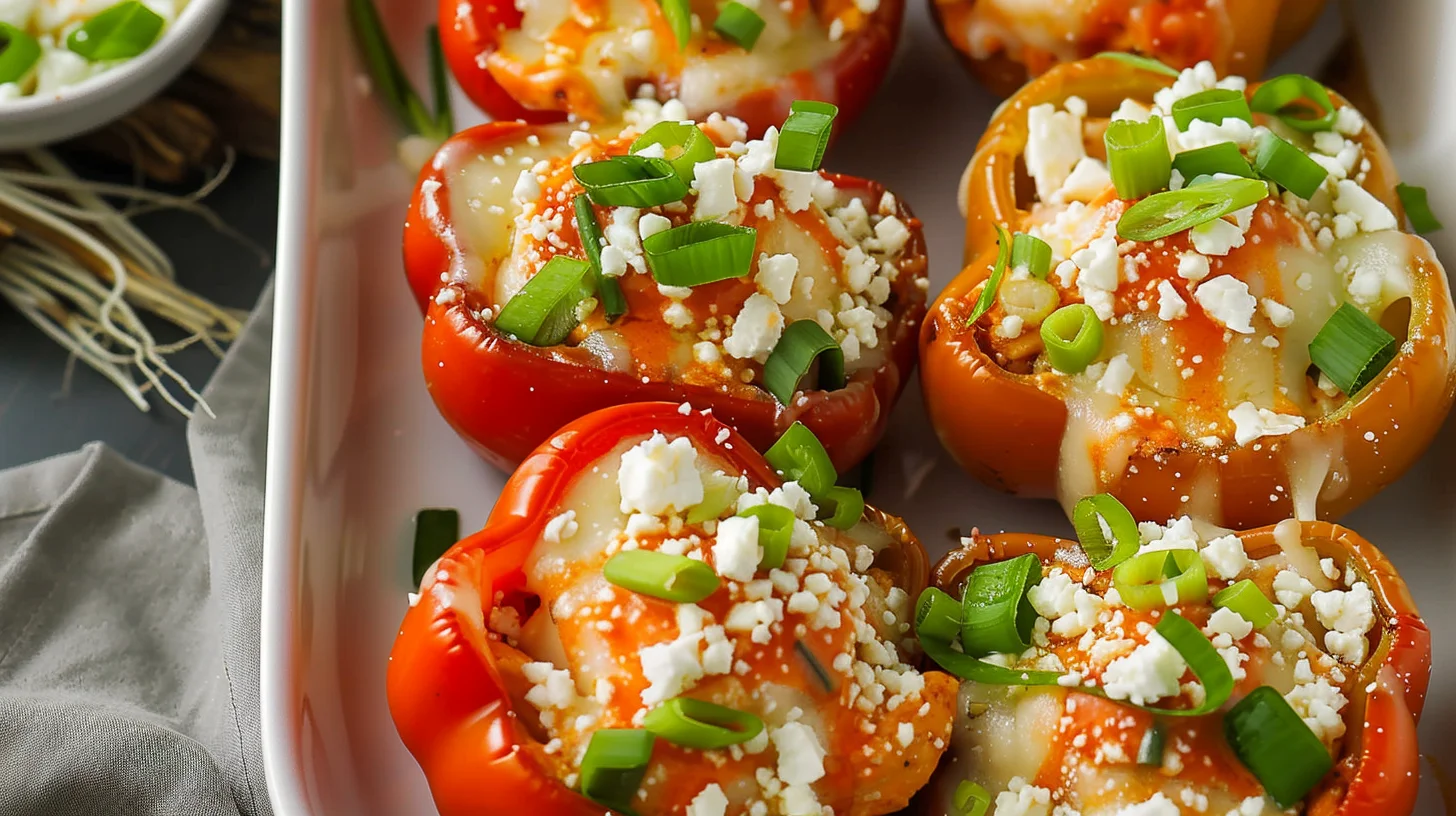 Buffalo Chicken Stuffed Peppers