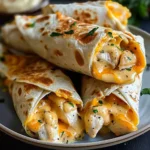 Cheesy Garlic Chicken Wraps