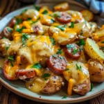 Cheesy Ranch Potatoes and Smoked Sausage