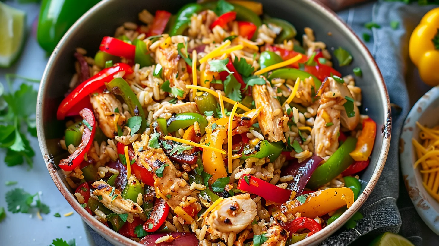 Chicken Fajita Rice Bowl