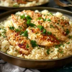Chicken Scampi With Garlic Parmesan Rice