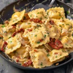Creamy Sun-dried Tomato Chicken Ravioli