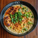 Fiery Chicken Ramen With Creamy Garlic Sauce