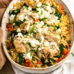 Greek Chicken Orzo Bake