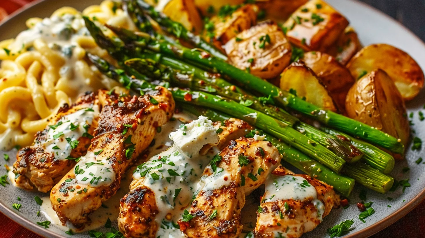 Greek Chili Chicken Alfredo With Smoked Feta Cream