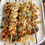 Grilled Ranch Garlic Parmesan Chicken Skewers