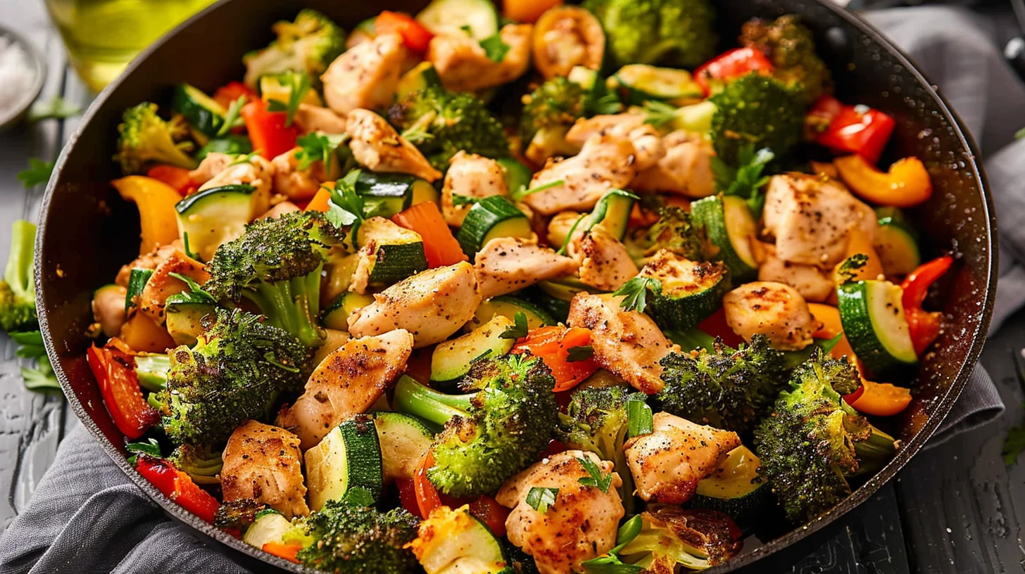 Healthy Chicken and Vegetables Skillet Recipe