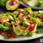 Honey Lime Chicken and Avocado Lettuce Cups