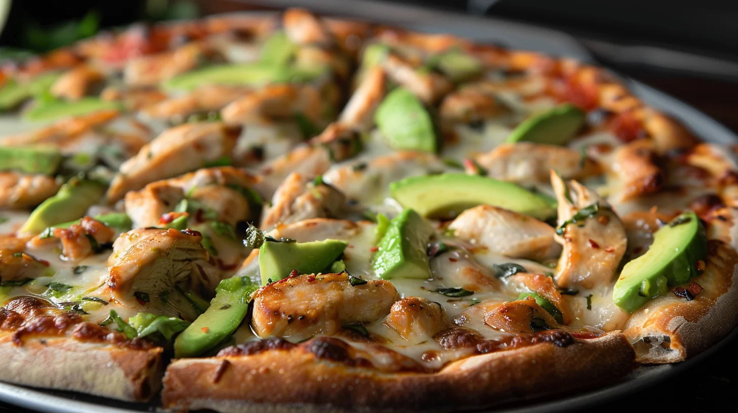Honey Lime Chicken and Avocado Pizza
