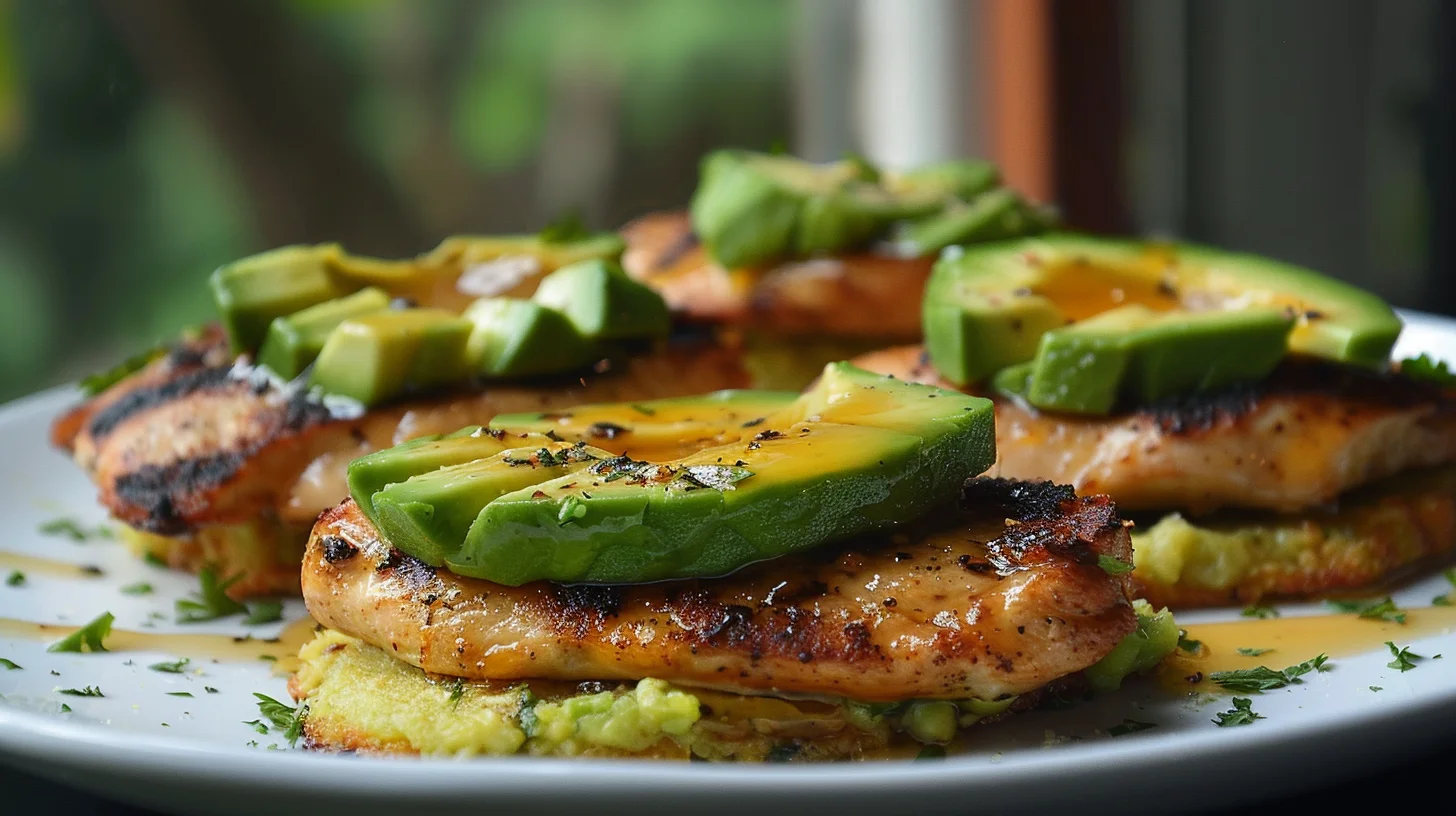 Honey Lime Chicken and Avocado Smashed Tostones