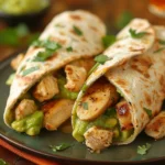 Honey Lime Chicken Crunchwraps With Avocado Jalapeño Sauce