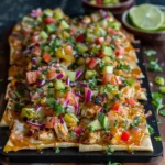 Honey Lime Chicken Flatbread Nachos