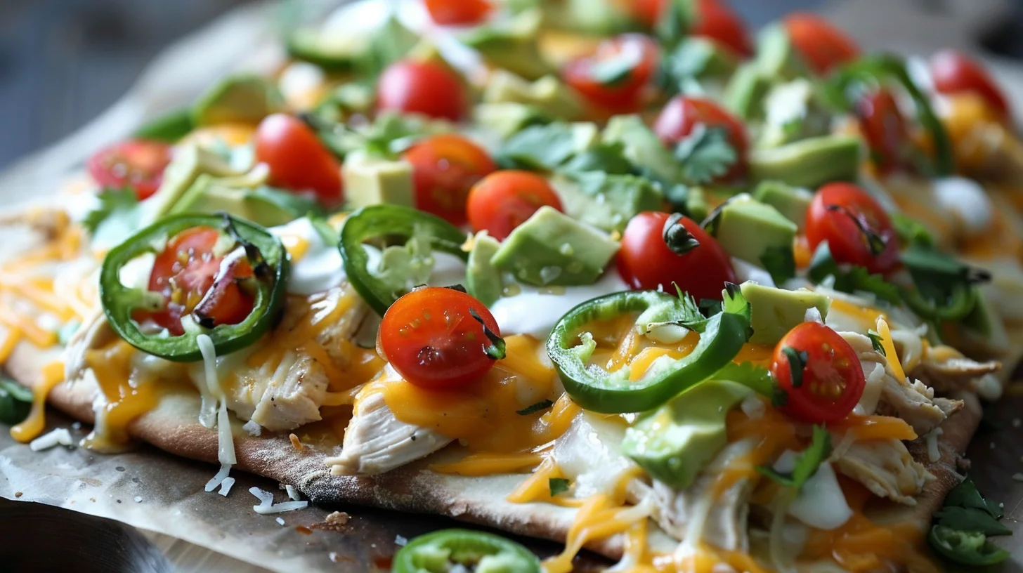 Honey Lime Chicken Flatbread Nachos