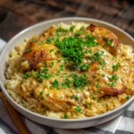 Quick and Easy Creamy Smothered Chicken and Rice