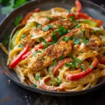 Smoky Cajun Chicken Linguine In Butter Cream Sauce