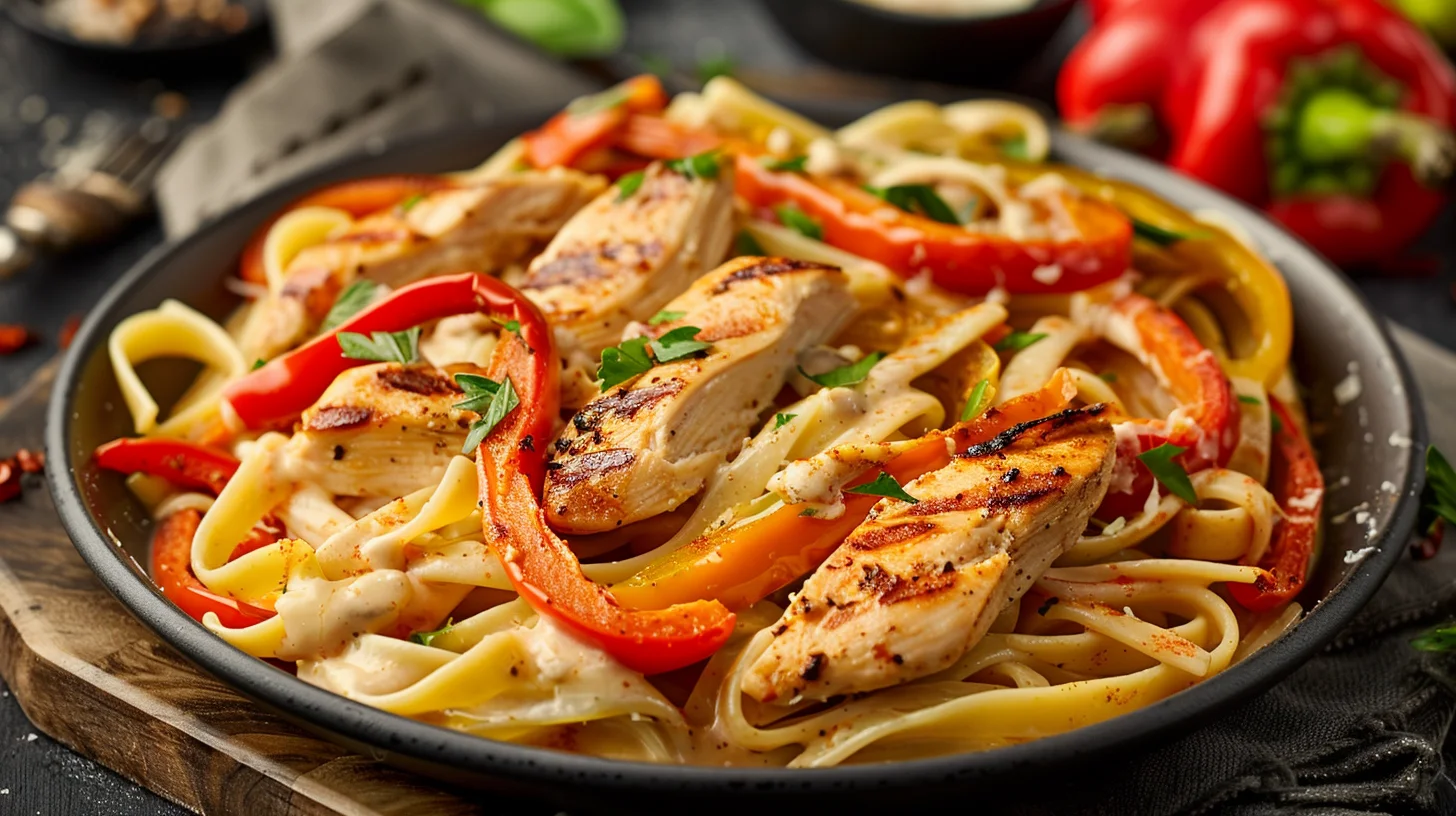 Smoky Cajun Chicken Linguine In Butter Cream Sauce