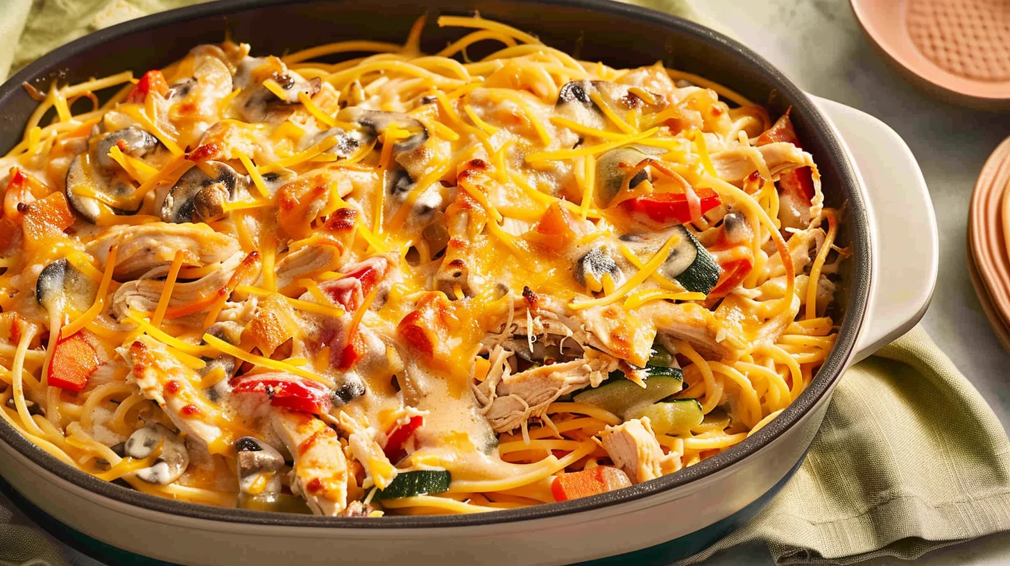 Southern Chicken Spaghetti Casserole