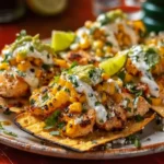 Street Corn Chicken Tostada Melts With Cilantro Lime Cream