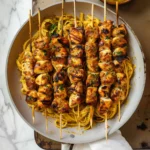 Zesty Greek Chicken Pasta With Spicy Harissa