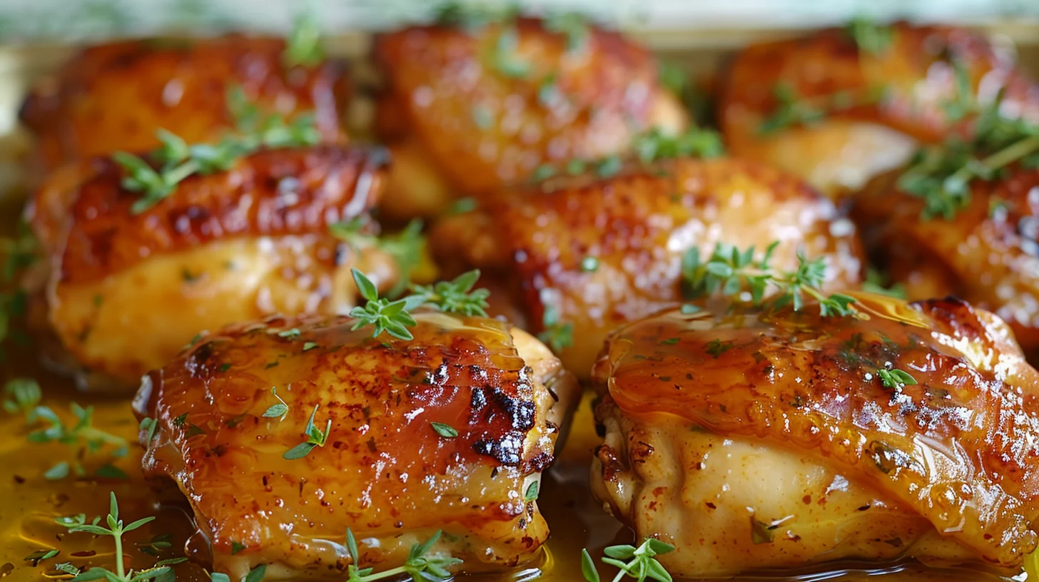 Baked Honey Dijon Mustard Chicken Thighs Recipe