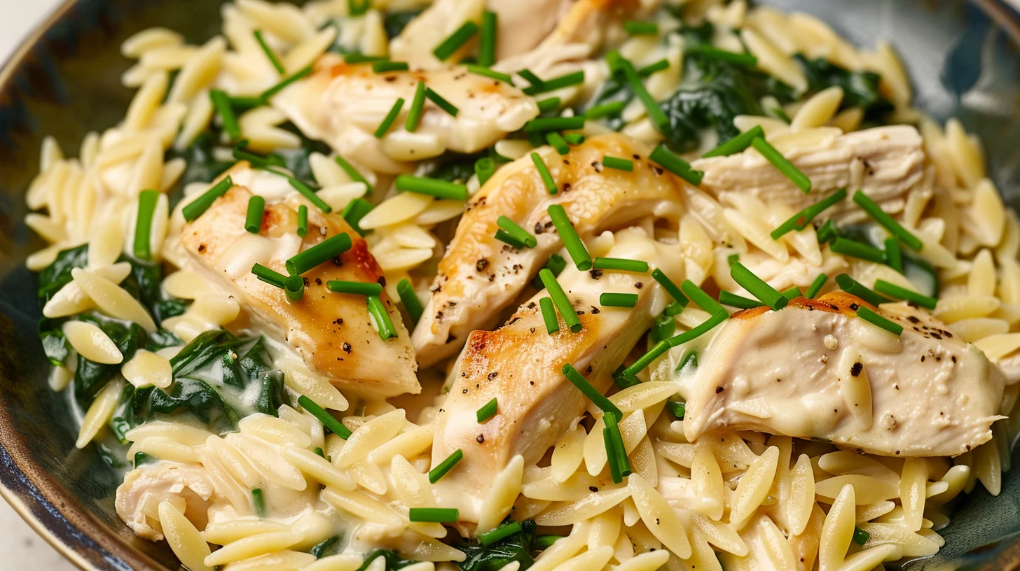 Boursin Orzo With Chicken