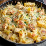 Cheesy Chicken Rigatoni Skillet