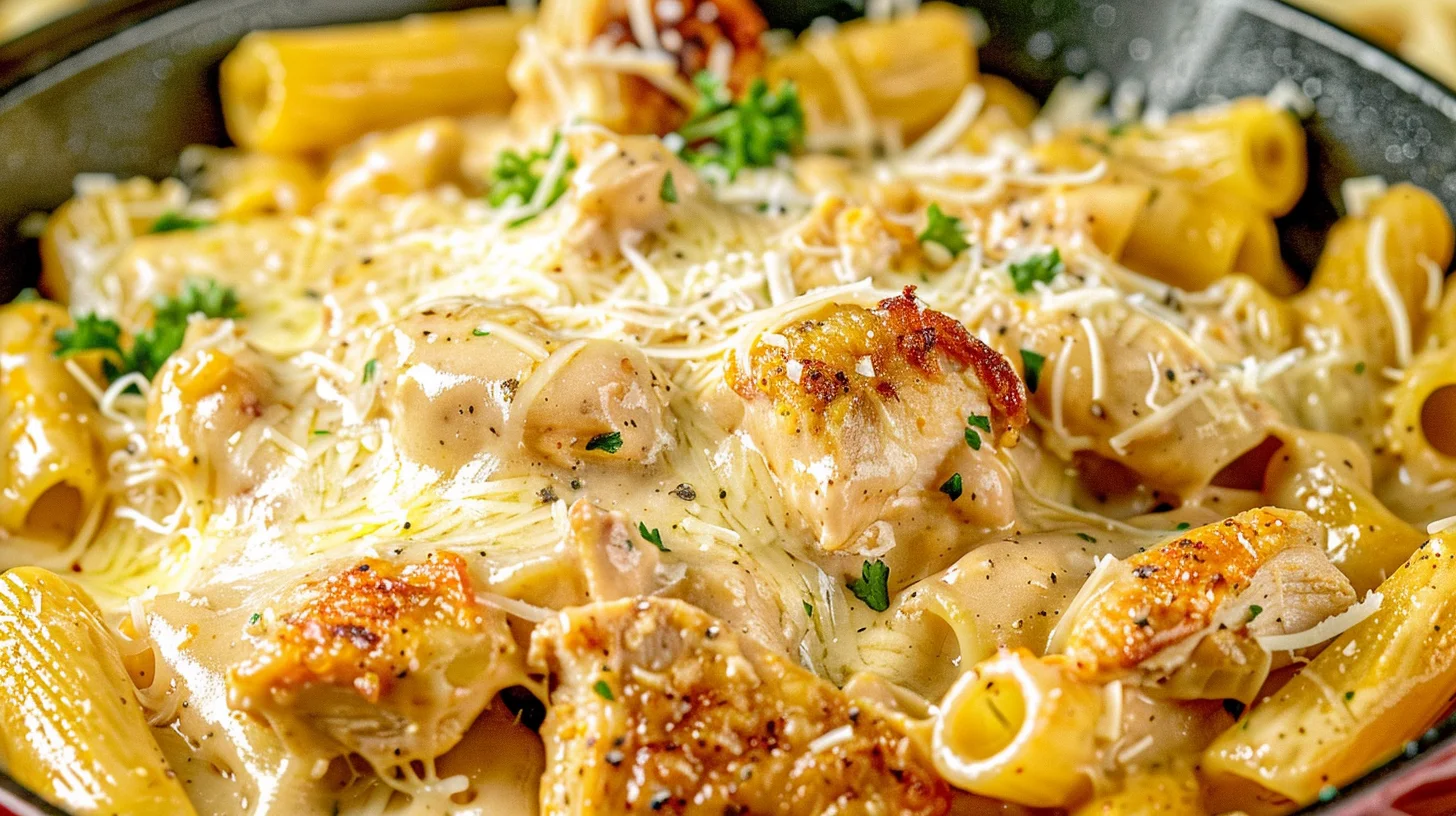 Cheesy Chicken Rigatoni Skillet