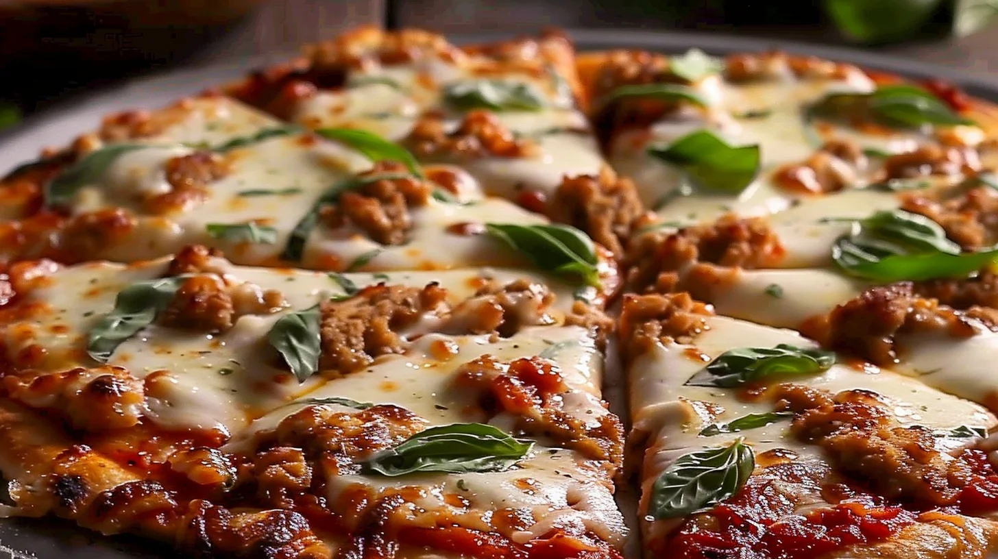 Chicken Parm Pizza With Ground Chicken