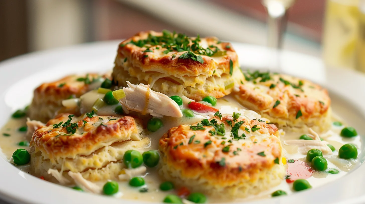 Chicken Pot Pie With Biscuits