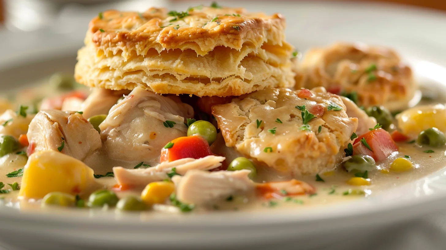 Chicken Pot Pie With Grandma's Biscuits