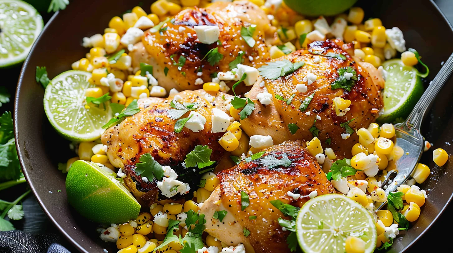 Cilantro Lime Chicken and Corn Bowl