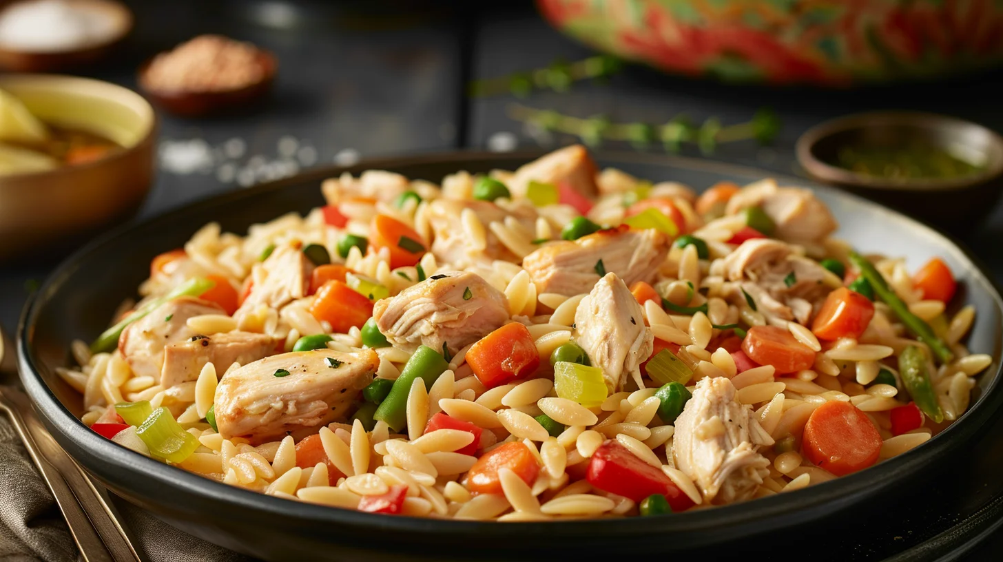 Creamy Chicken Pot Pie Orzo