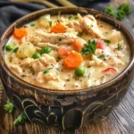 Creamy Slow Cooker Chicken Pot Pie Soup