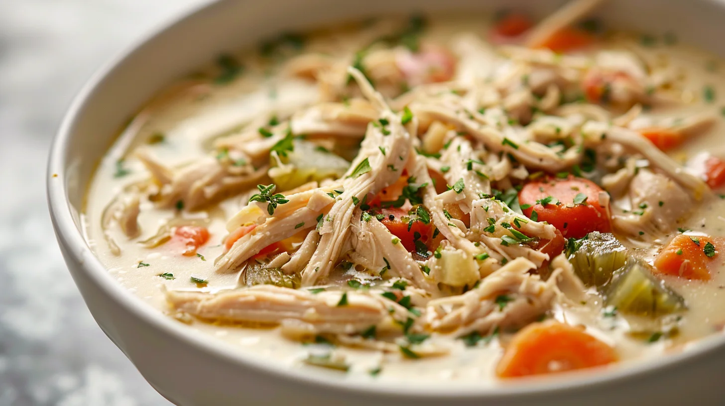 Creamy Slow Cooker Chicken Pot Pie Soup