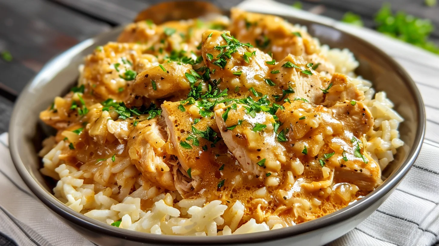 Creamy Smothered Chicken Rice