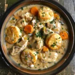 Crockpot Chicken and Dumplings With Canned Biscuits