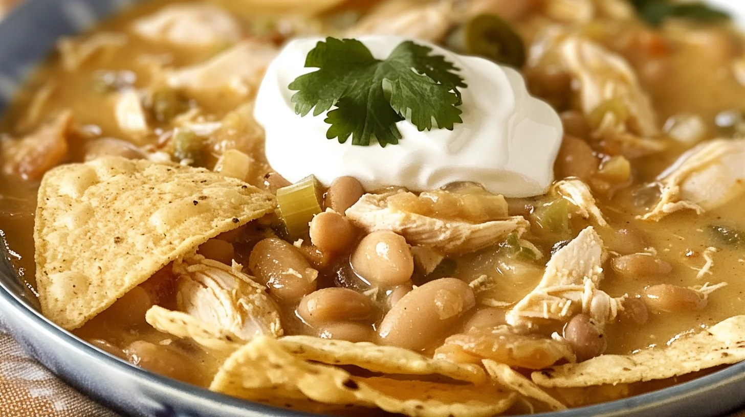 Crockpot Creamy White Chicken Chili