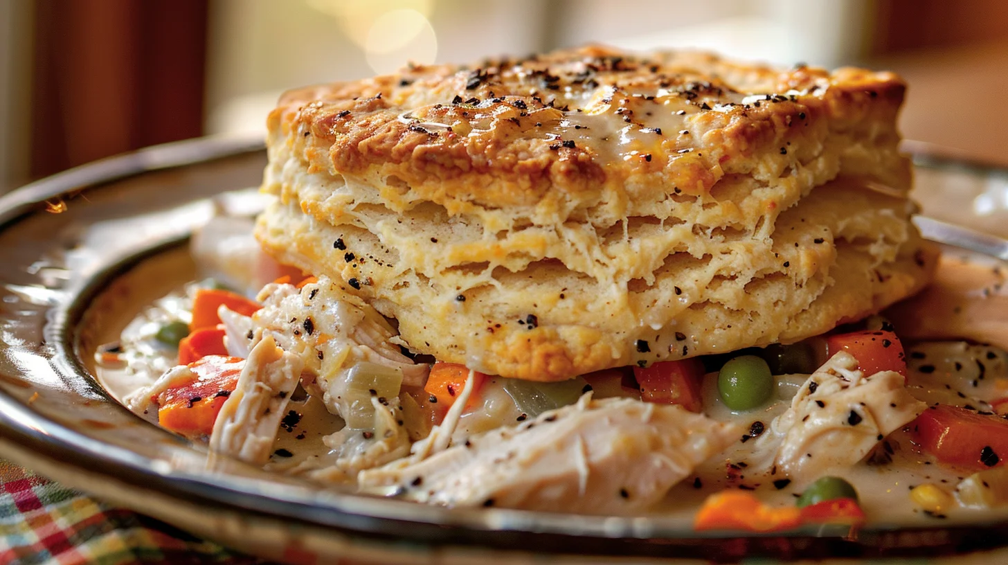 Easy Chicken Pot Pie With Biscuit