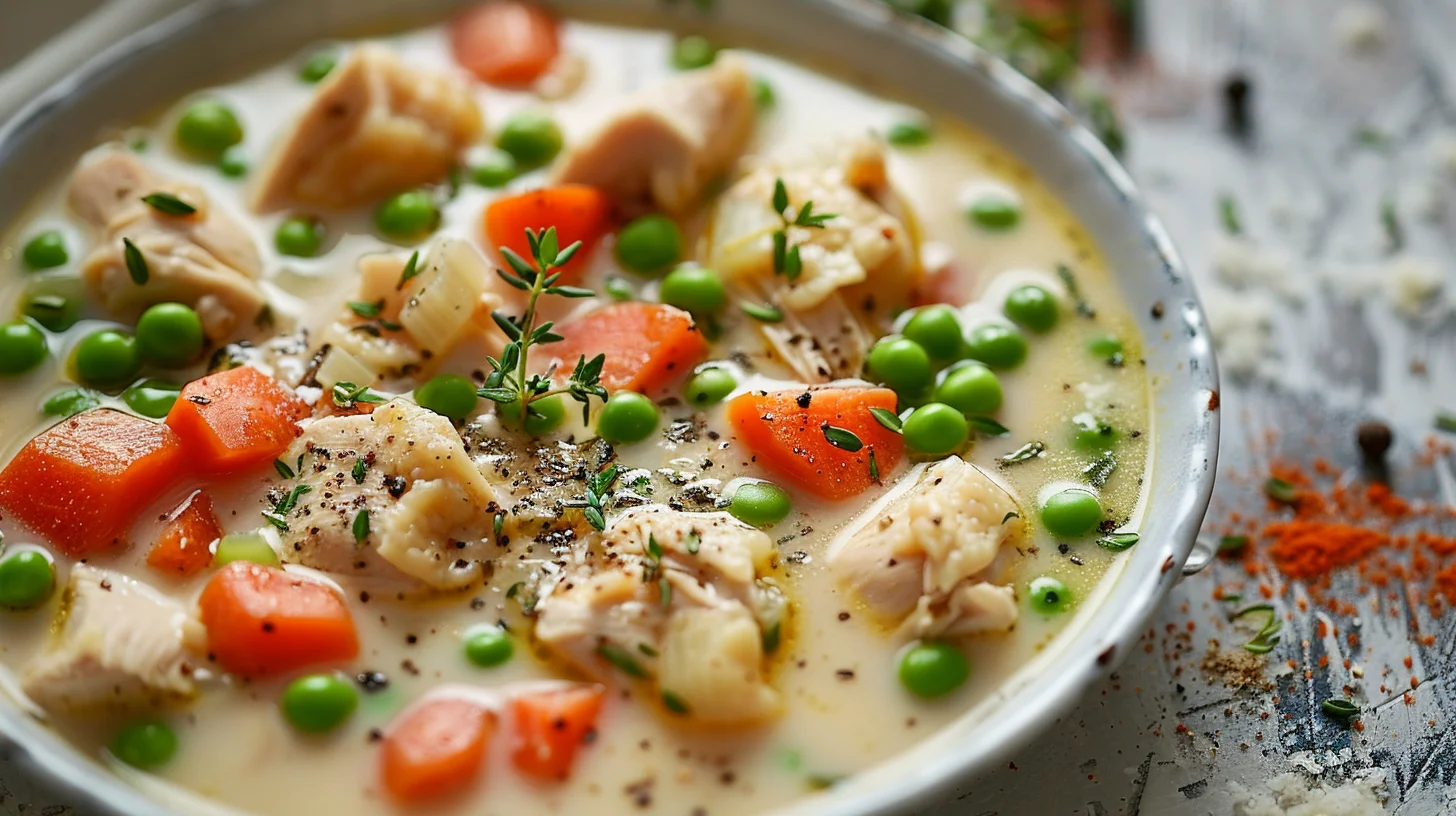 Healthy Chicken Pot Pie Soup