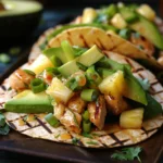 Honey Garlic Chicken Tostada With Pineapple Salsa