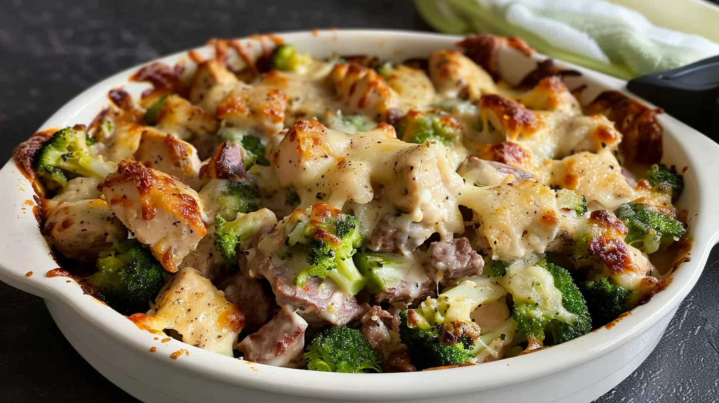 Lowcarb Chicken Alfredo Bake