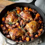 One Pan Chicken and Sweet Potato Skillet