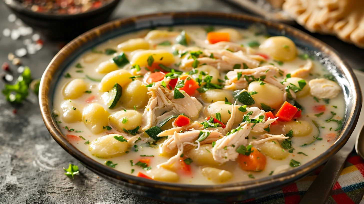 One Pot Gnocchi Chicken Pot Pie