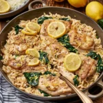 One Pot Lemon Chicken and Orzo