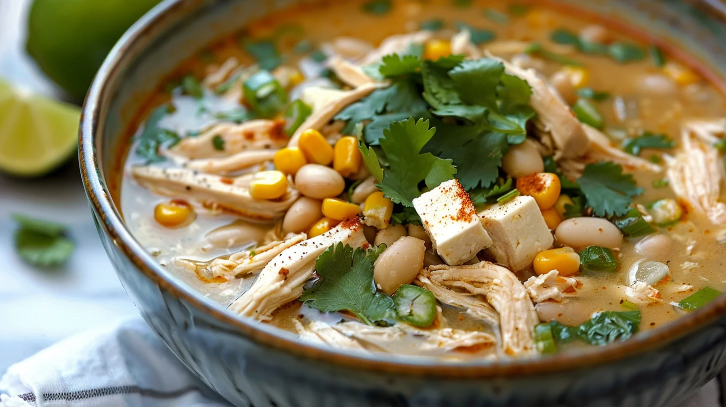 Savory Crockpot White Chicken Chili Soup