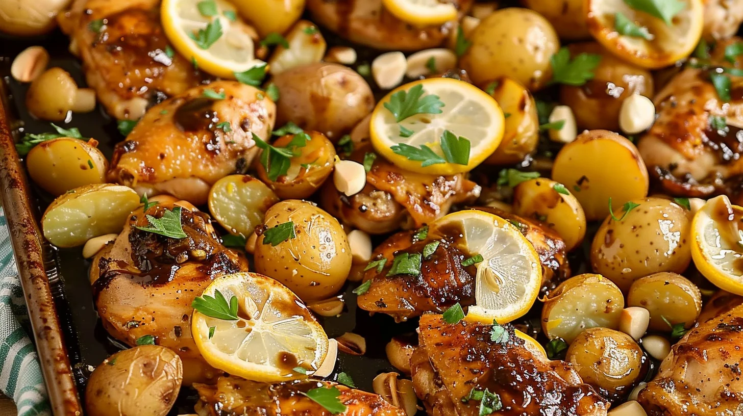 Sheet Pan Lemon Balsamic Chicken and Potatoes