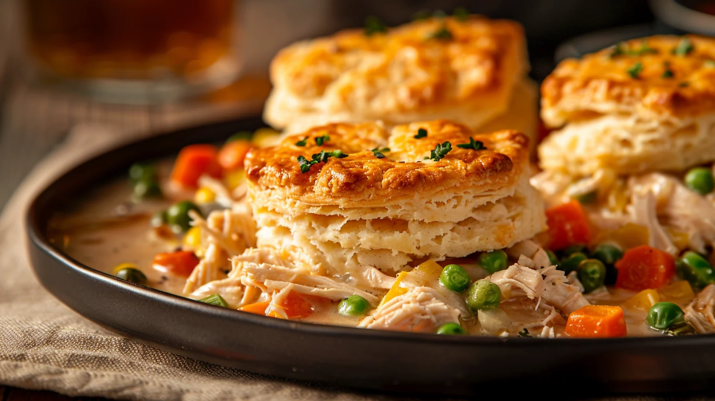 Simple Biscuit Topped Chicken Pot Pie Delight By