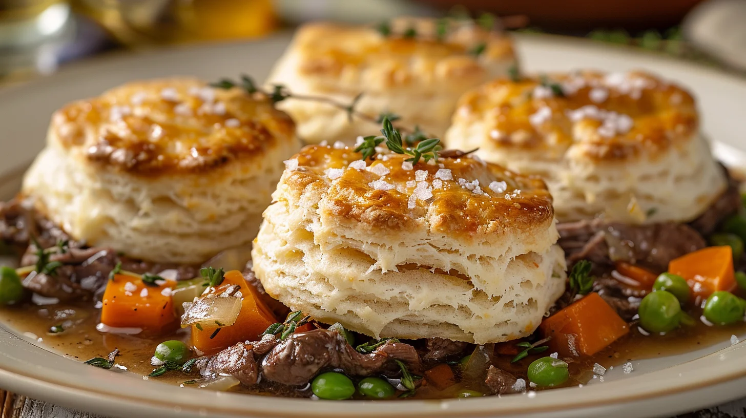 Simple Biscuit Topped Chicken Pot Pie Delight
